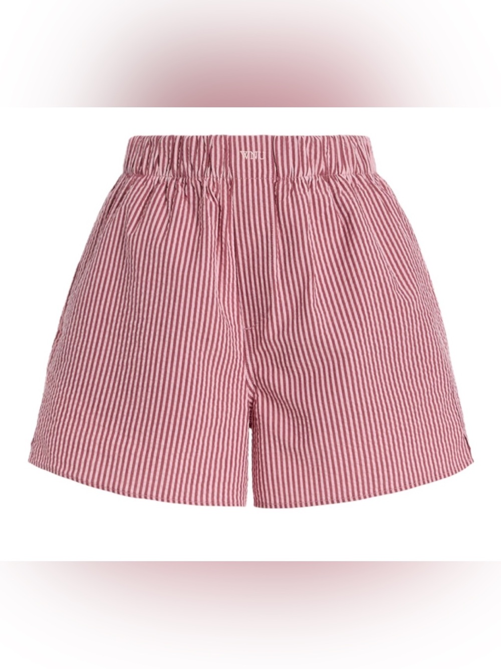 WNU Pink Berry Stripe Elastic-Waist Shorts Boxer MATCHING TOP AVAILABLE